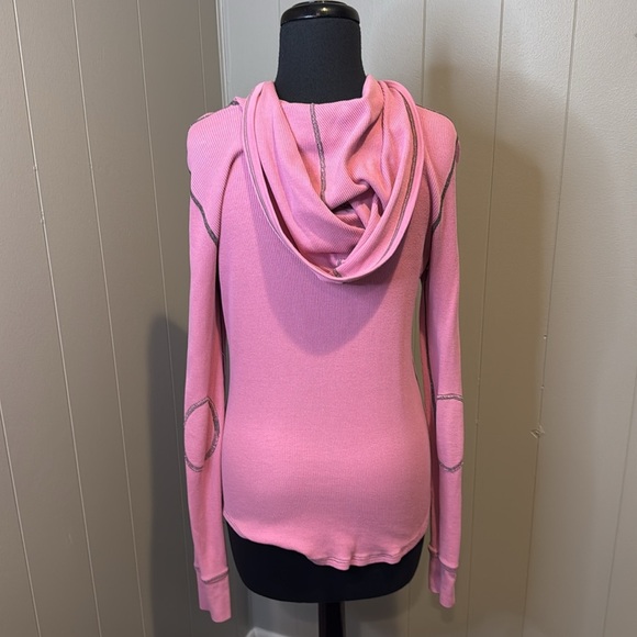 Three Dots Women’s Extra Large Waffle Knit Hoodie Sweater Button Down Fitted - Picture 5 of 8